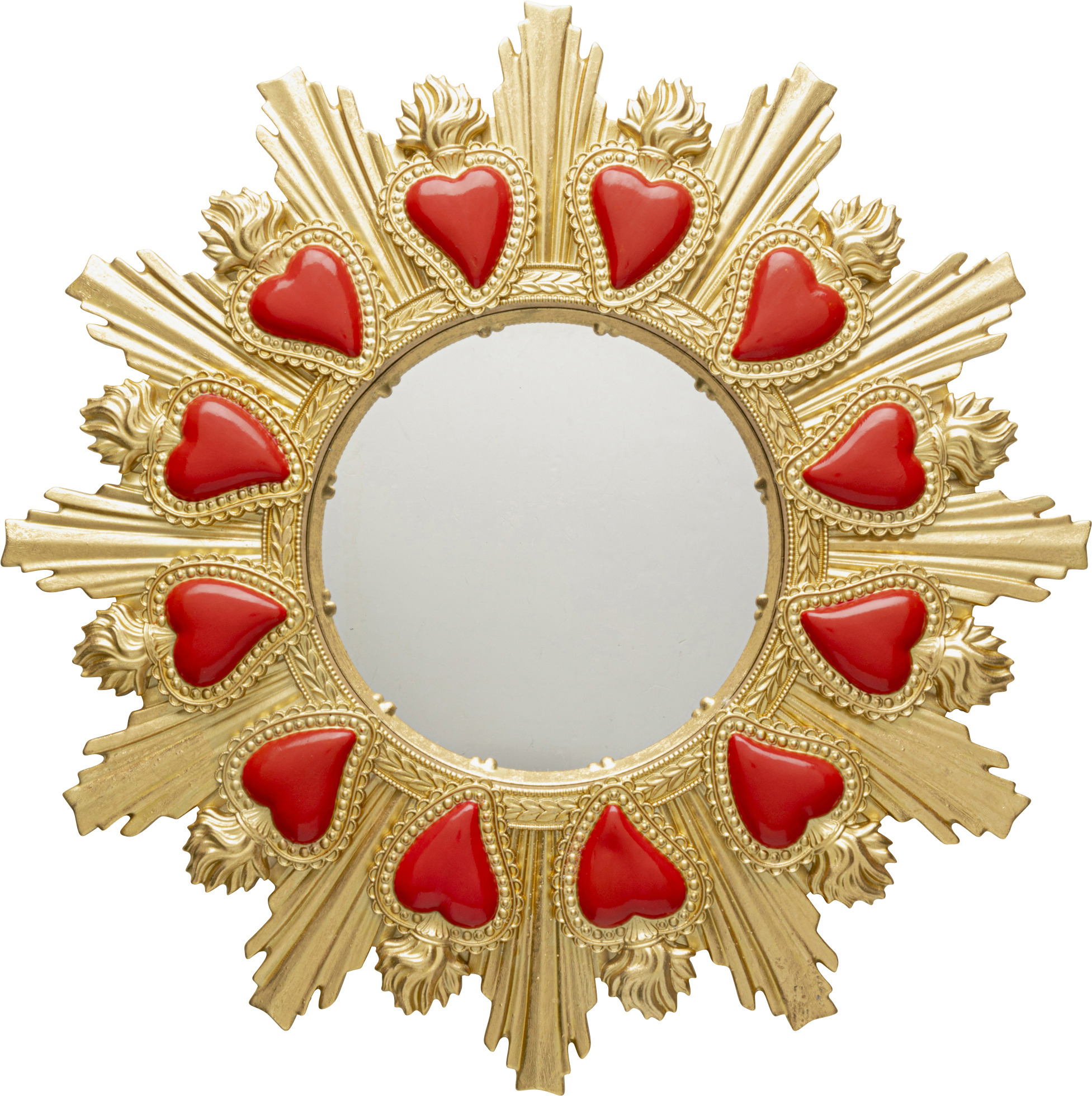 Wandspiegel Flaming Heart Ø39cm