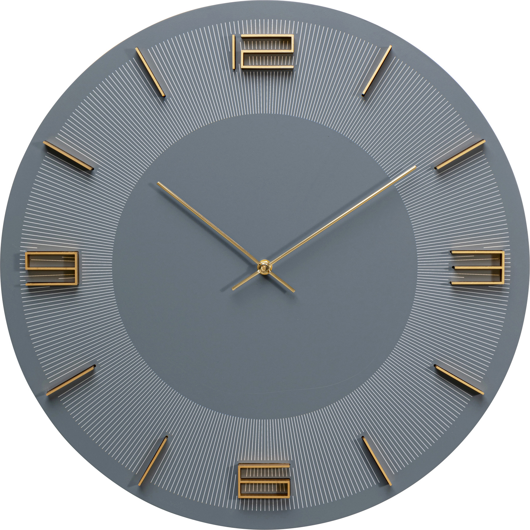 Produkt: Wanduhr Leonardo Grau/Gold Ø49cm.