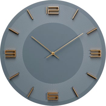 Produkt: Wanduhr Leonardo Grau/Gold Ø49cm.