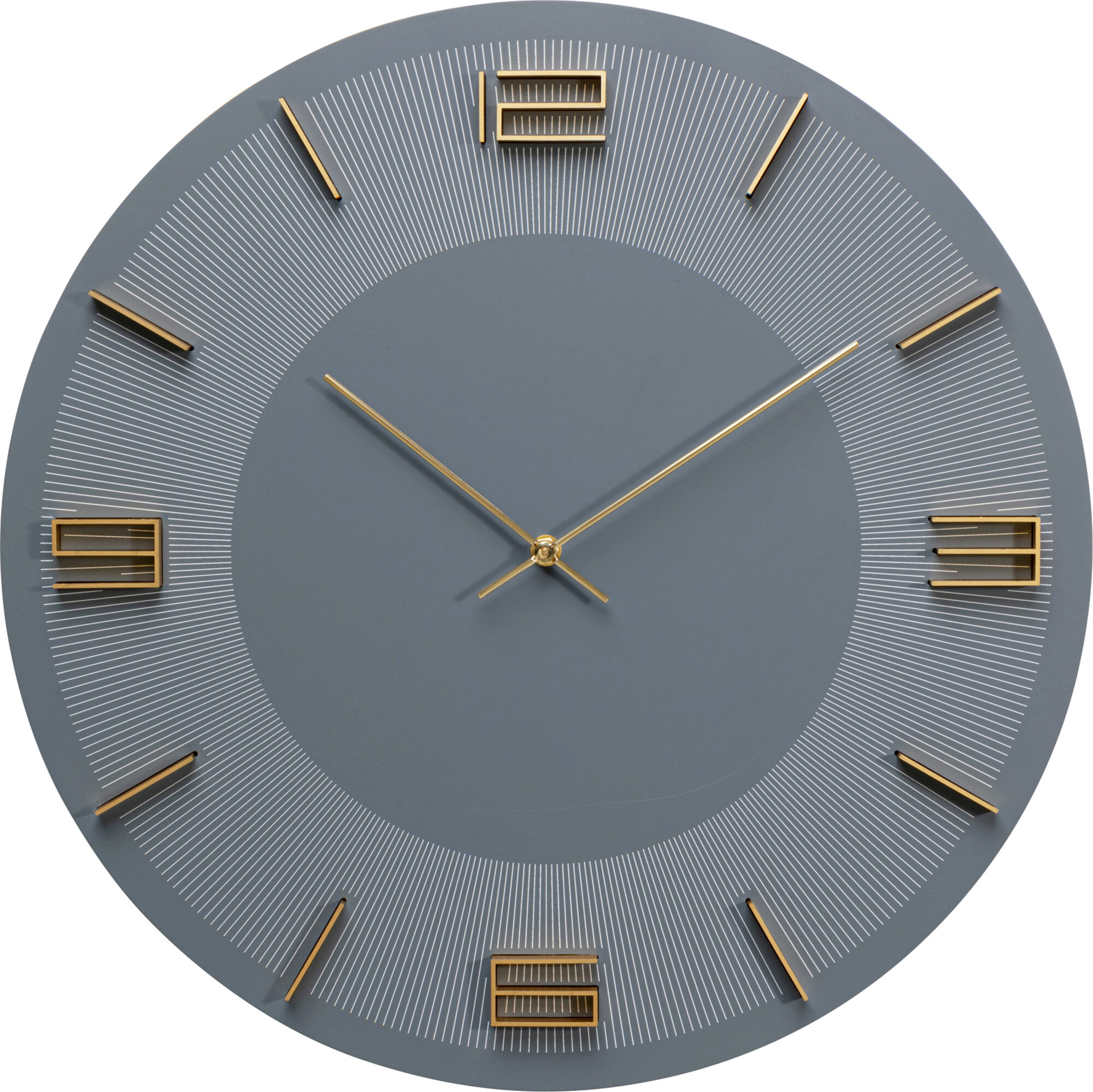 Wanduhr Leonardo Grau/Gold Ø49cm – Grafik-1.
