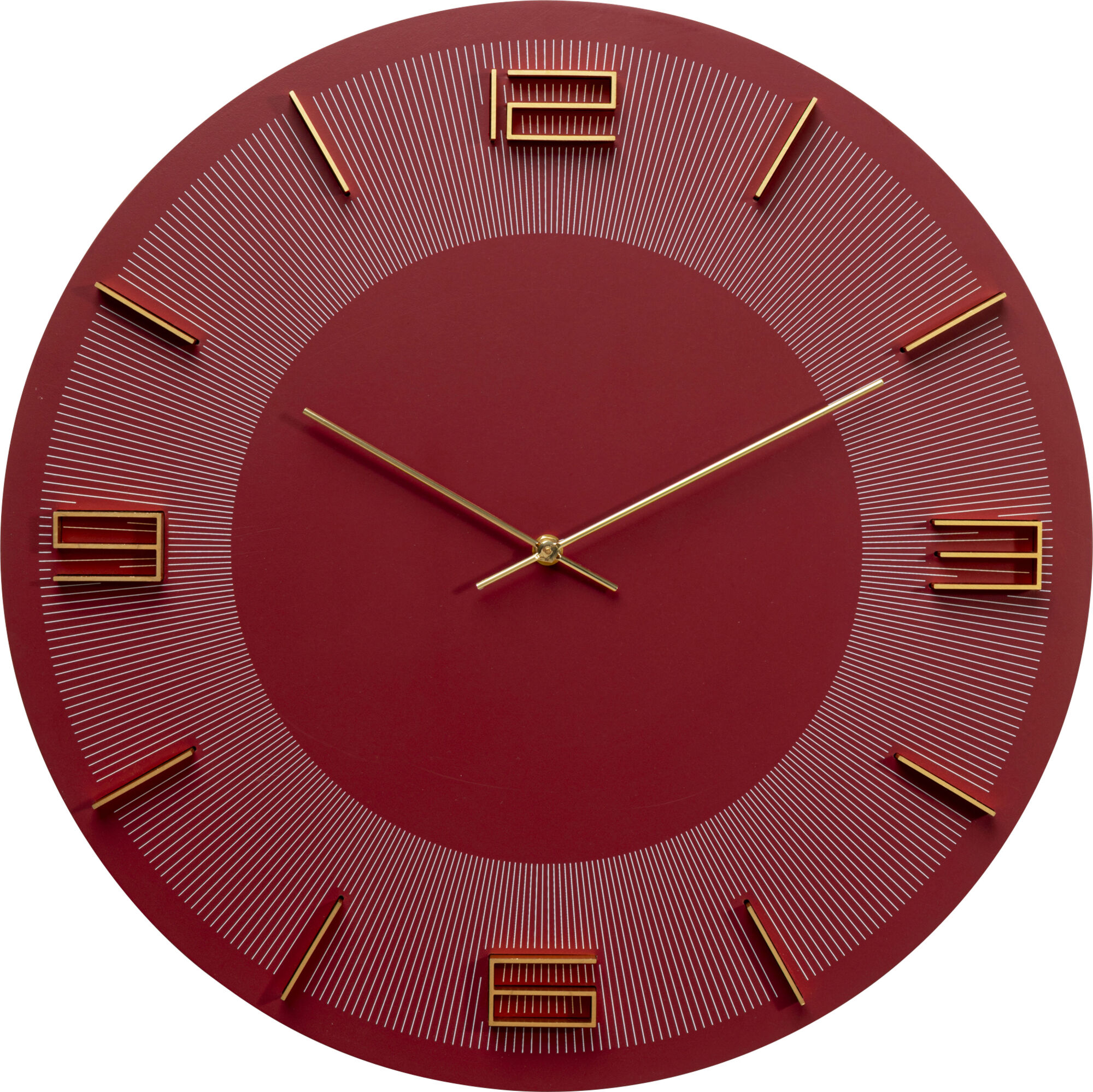 Wanduhr Leonardo Rot/Gold Ø49cm – Grafik-1.