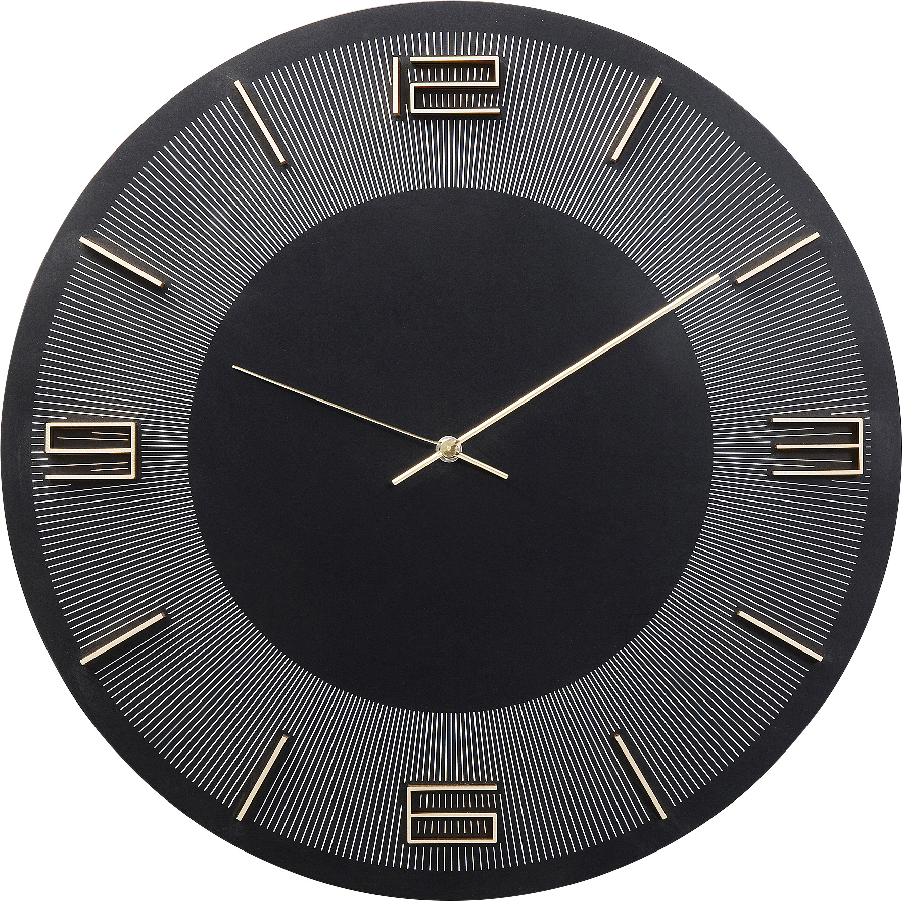 Produkt: Wanduhr Leonardo Schwarz/Gold Ø49cm.