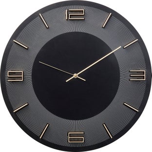 Wanduhr Leonardo Schwarz/Gold Ø49cm – Grafik-1.