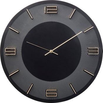 Produkt: Wanduhr Leonardo Schwarz/Gold Ø49cm.