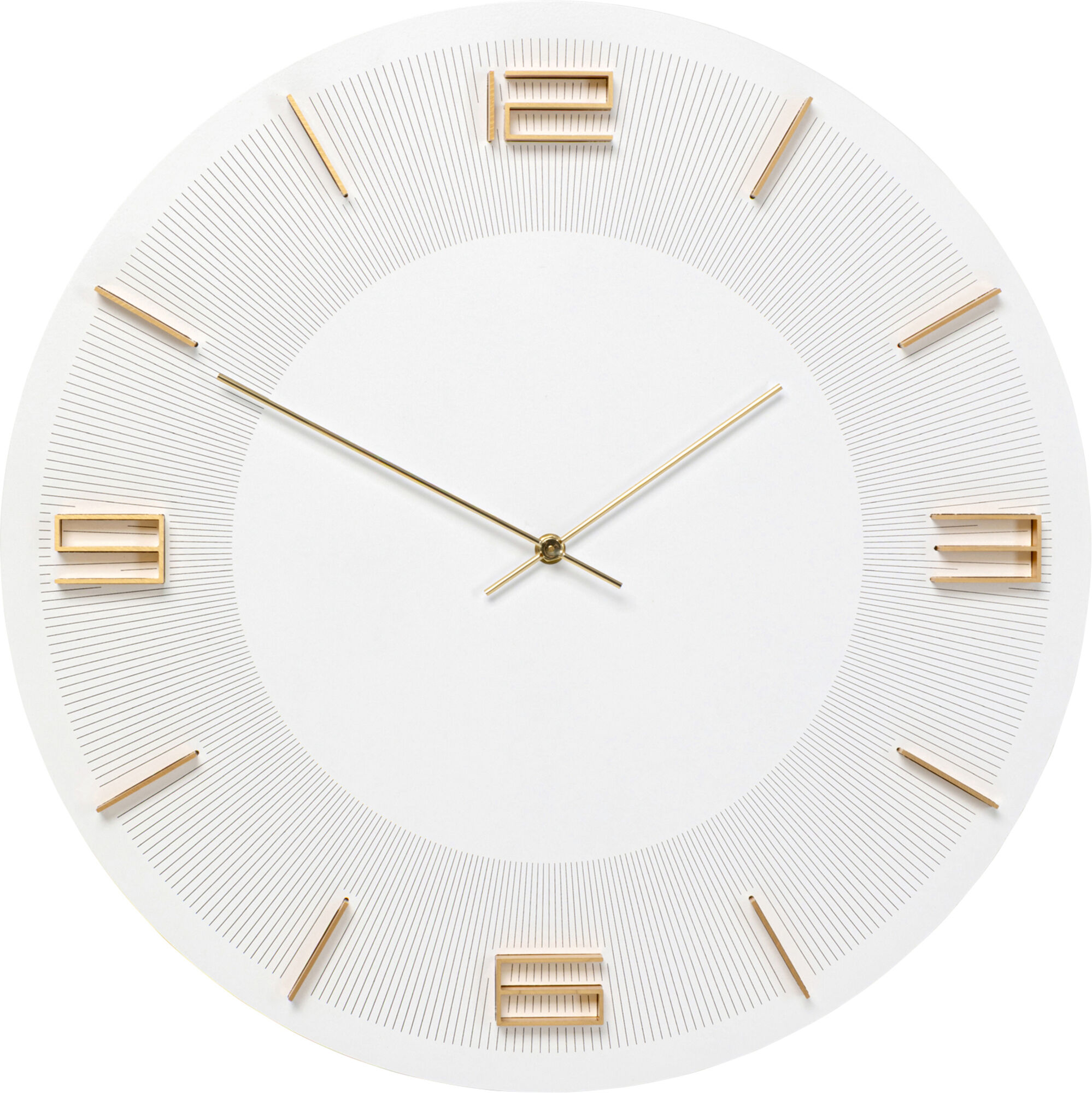 Wanduhr Leonardo Weiß/Gold Ø49cm – Grafik-1.