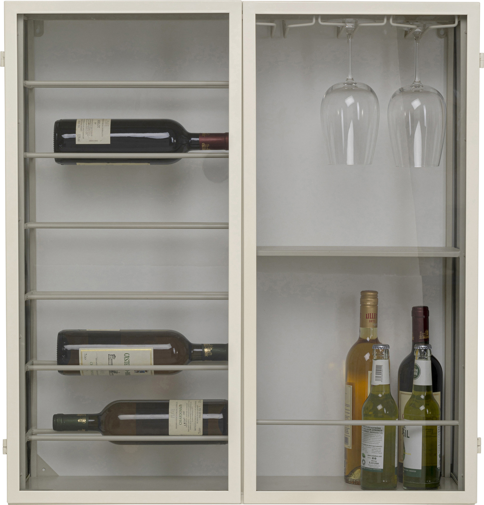 Produkt: Wandweinregal Porto Greige 75x80cm.