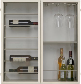 Produkt: Wandweinregal Porto Greige 75x80cm.