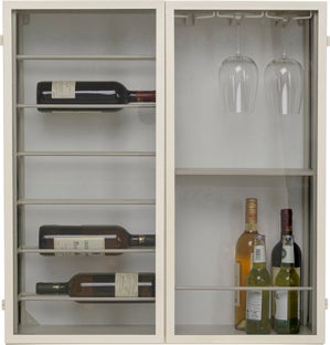 Wandweinregal Porto Greige 75x80cm – Grafik-1.
