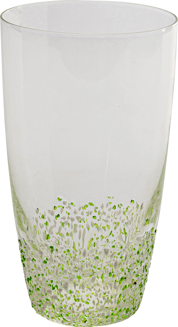 Wasserglas Confetti Grün 15 cm
