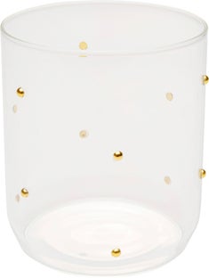 Wasserglas Glam Dots Gold 9cm – Grafik-1.
