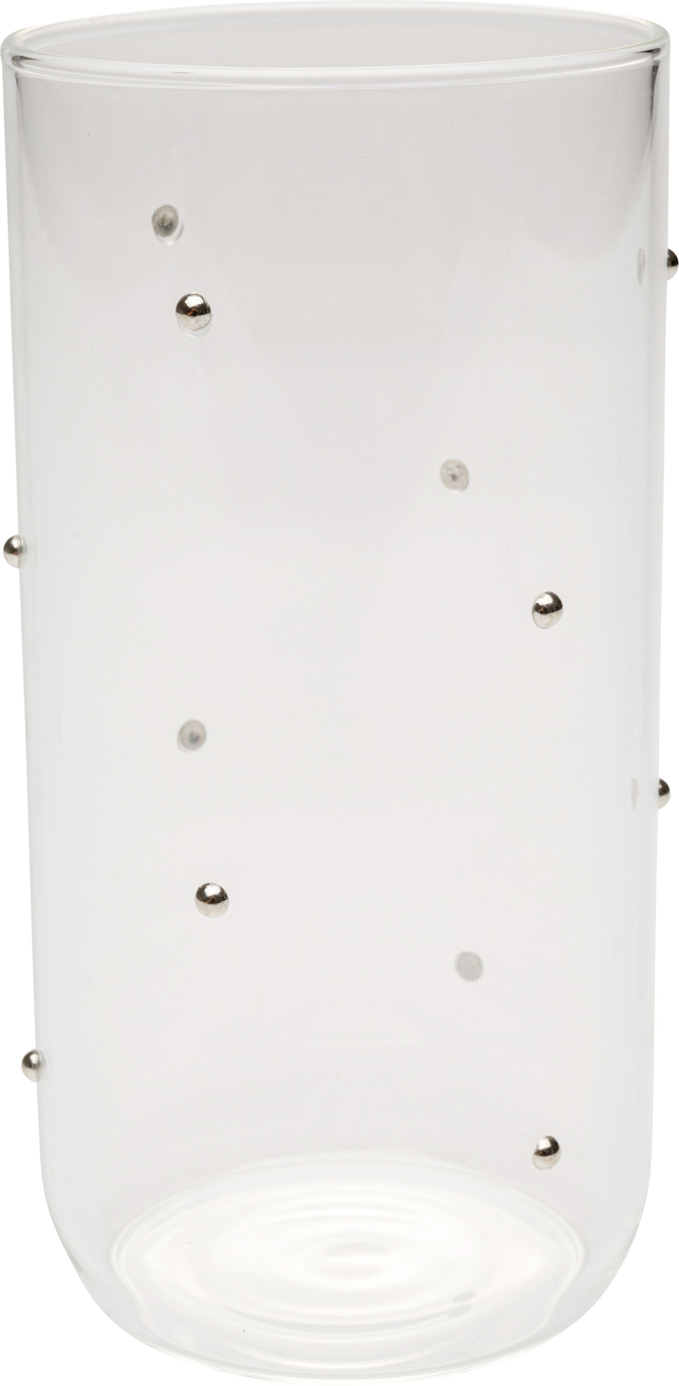 Wasserglas Glam Dots Silber 14cm