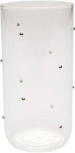 Wasserglas Glam Dots Silber 14cm – Grafik-1.