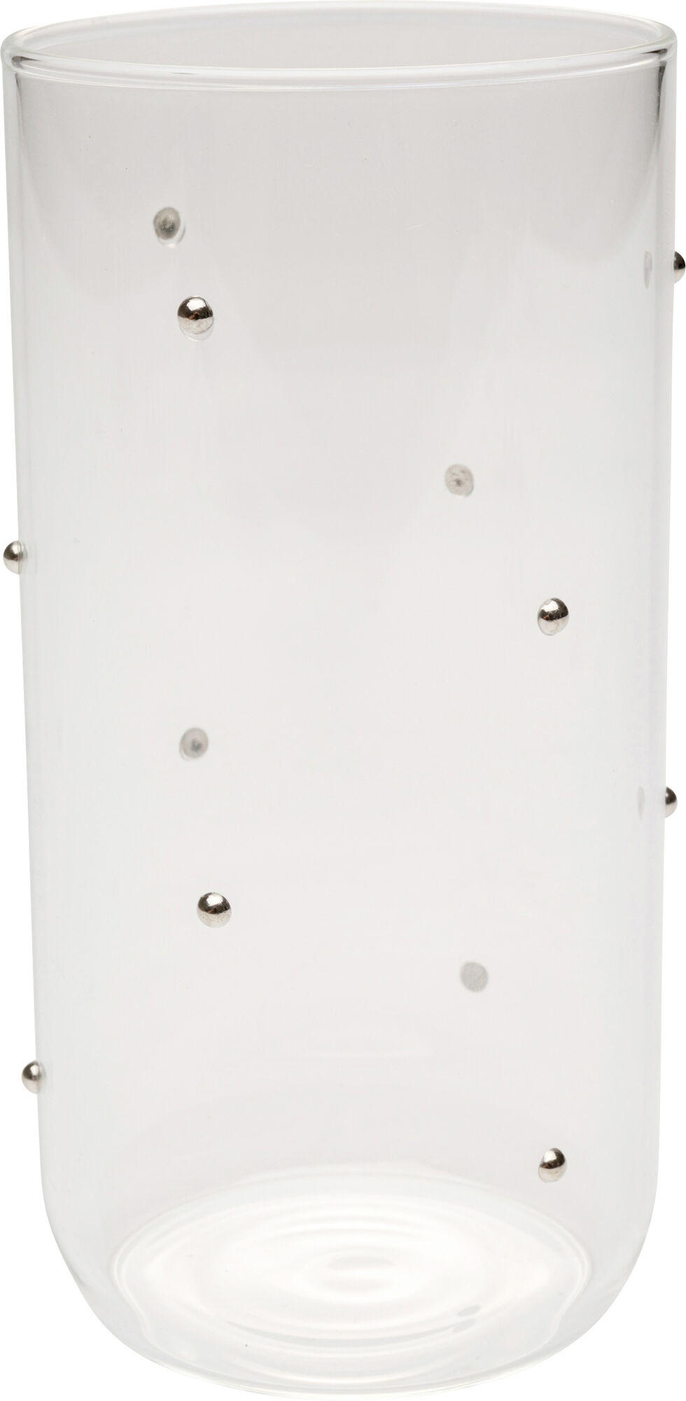 Wasserglas Glam Dots Silber 14cm – Grafik-1.