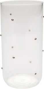 Wasserglas Glam Dots Silber 14cm – Grafik-1.