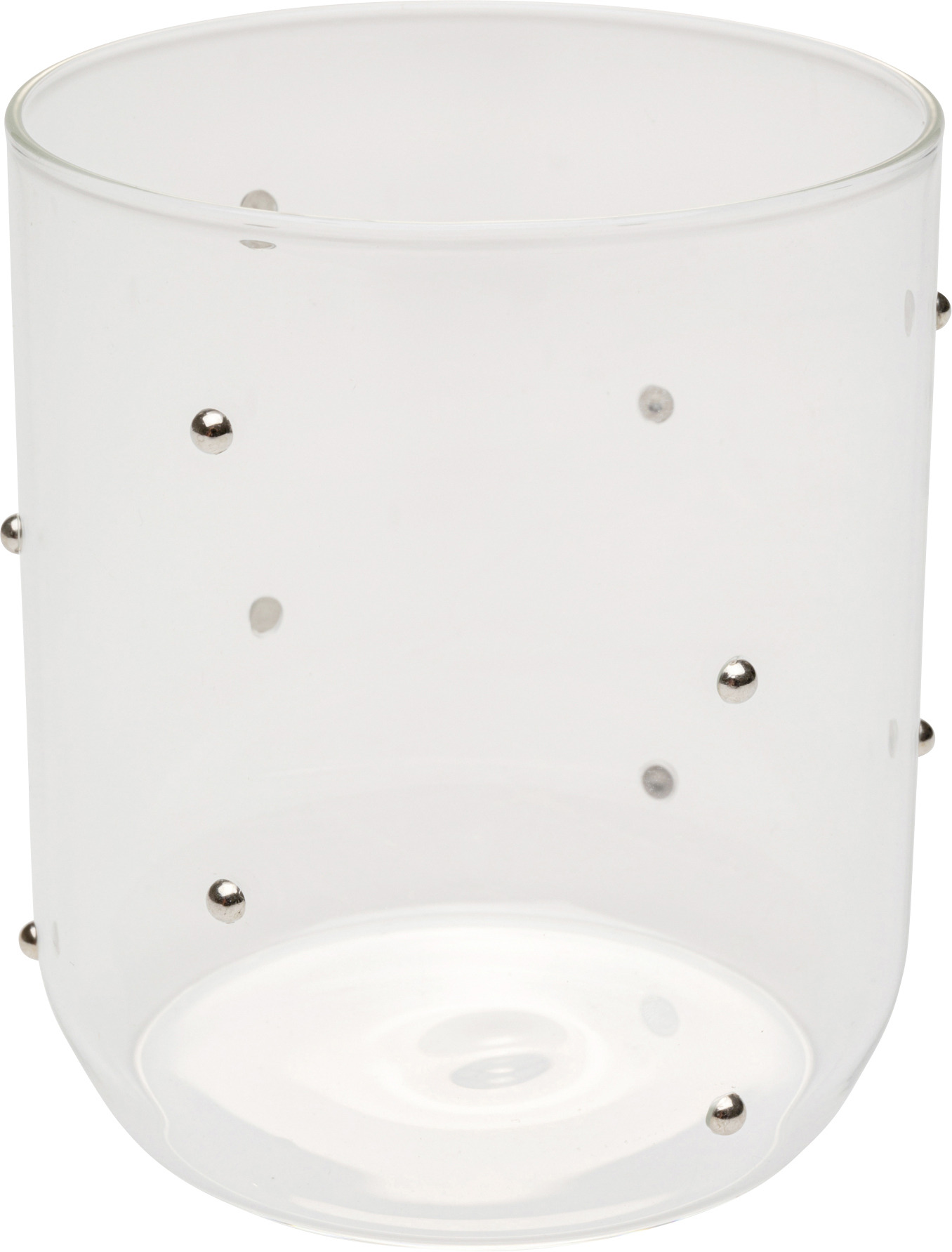 Wasserglas Glam Dots Silber 9cm