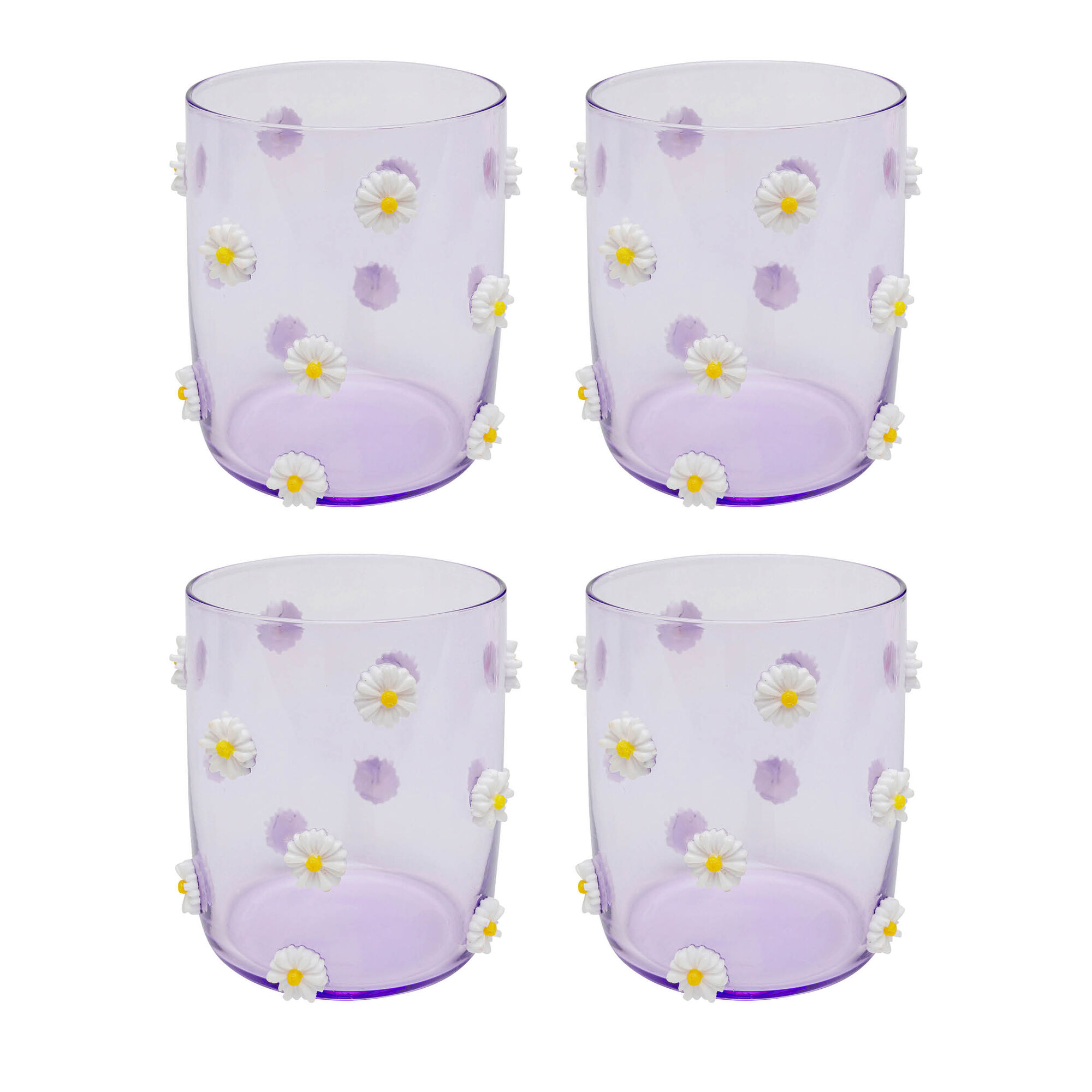 Wasserglas Party Flowers 9cm (4/tlg.) – Grafik-1.
