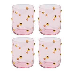 Wasserglas Party Hearts 9cm (4/tlg.) – Grafik-1.