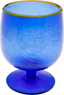 Weinglas Bubbles Blau