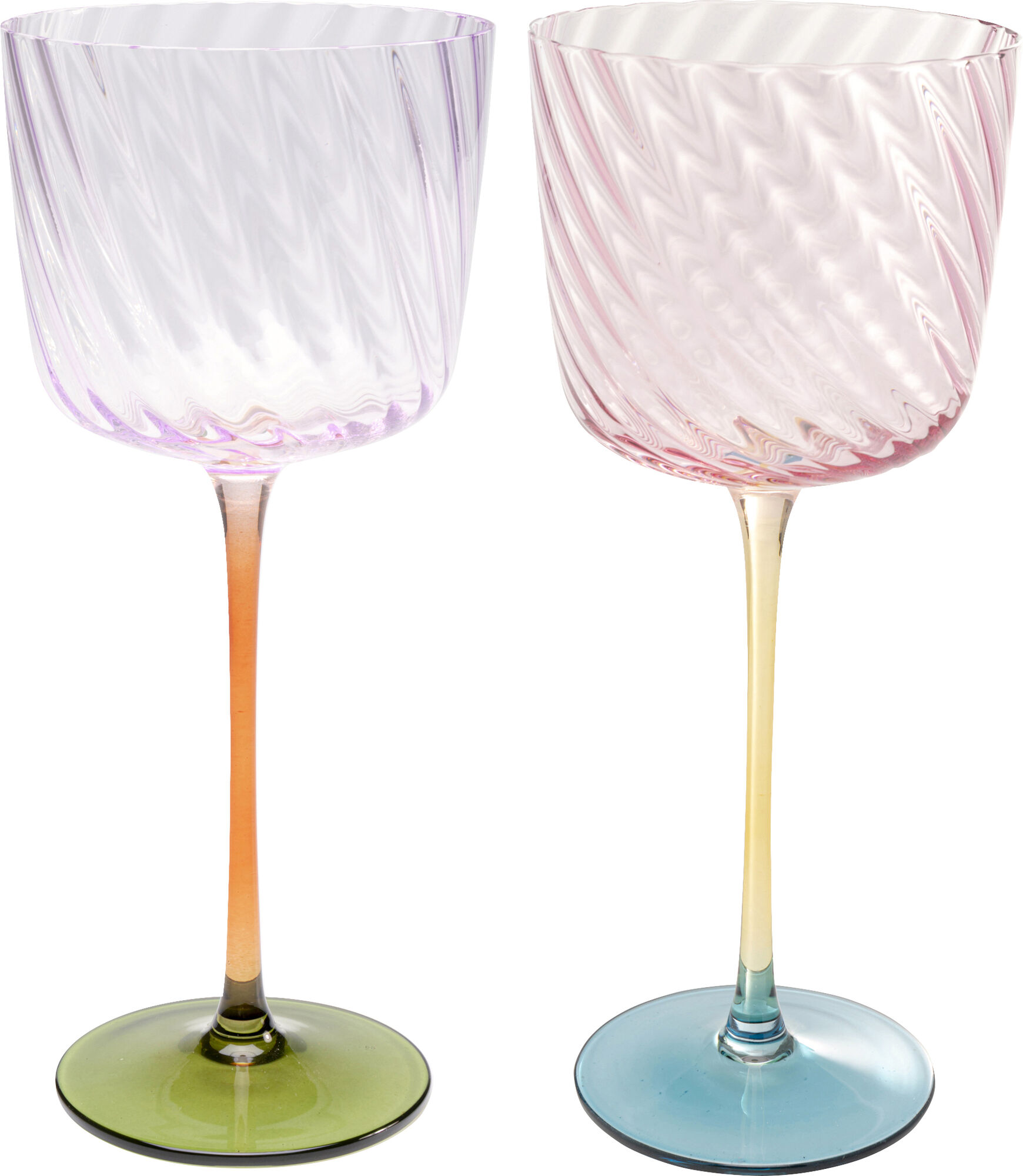 Weinglas Twist 22cm Sortiert – Grafik-1.