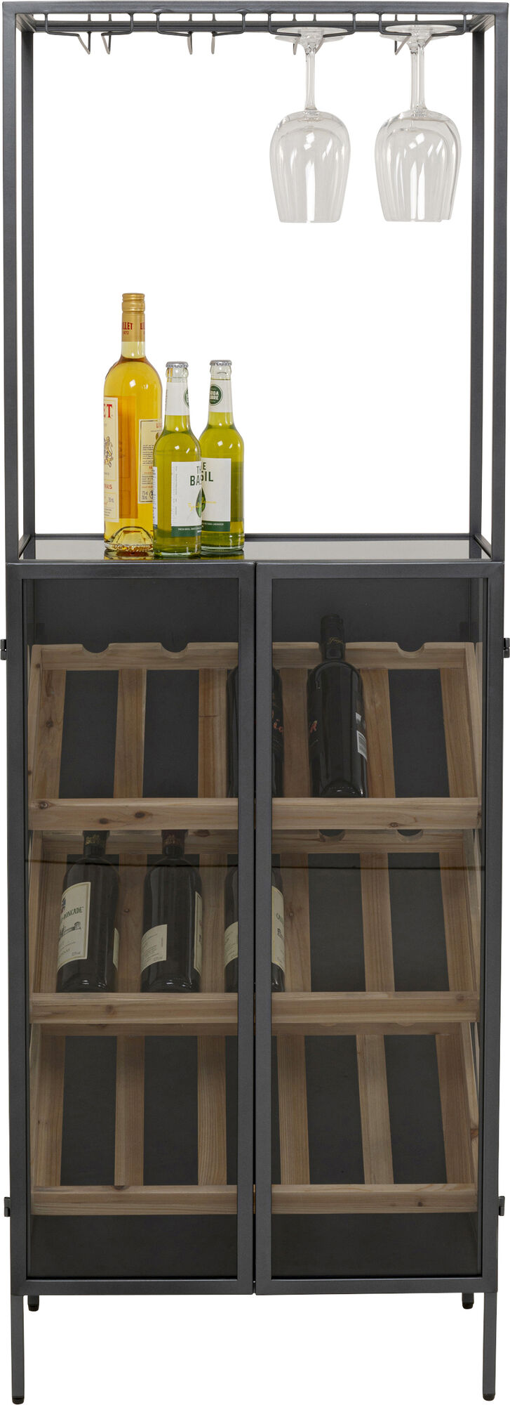 Weinregal Porto Bar Schwarz 60x170cm – Grafik-1.