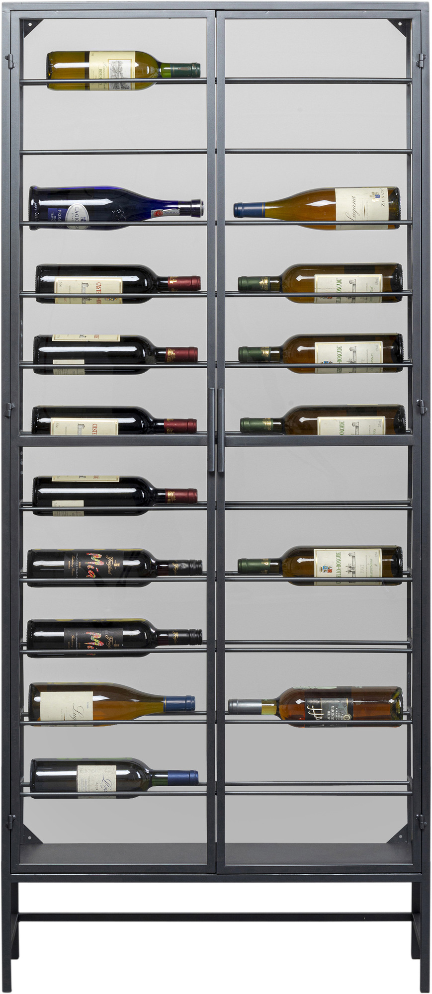 Weinregal Porto Schwarz 75x180cm