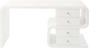 White Club Schreibtisch Snake 150x70cm – Grafik-1.